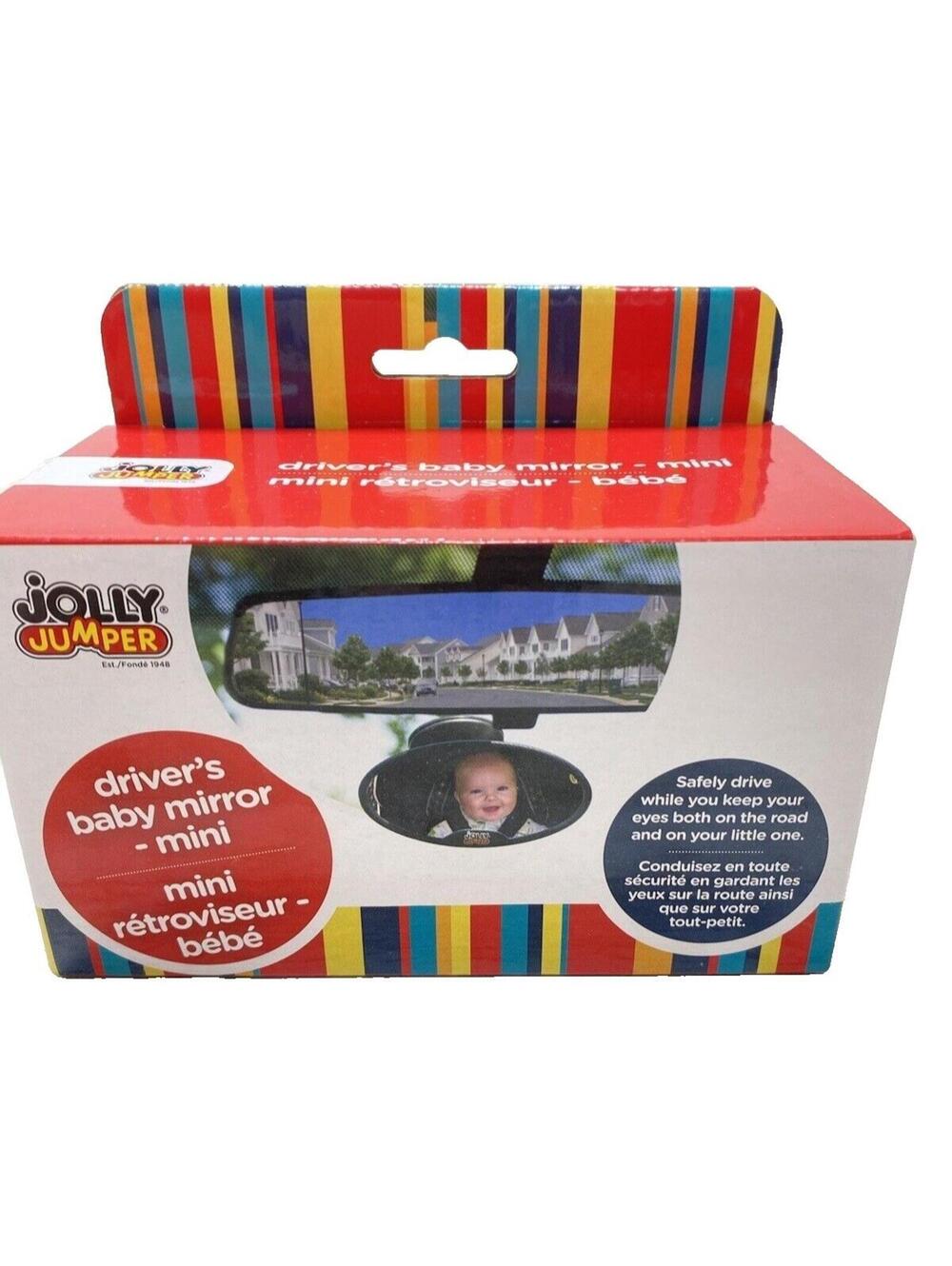 Jolly Jumper Suction Mount Drivers Mini Baby Mirror - Brand New